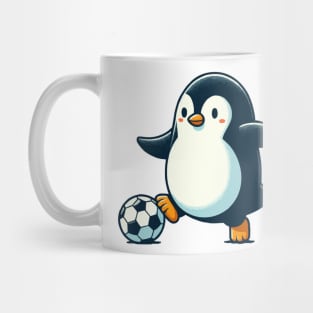 little penguin as a soccer player Mug